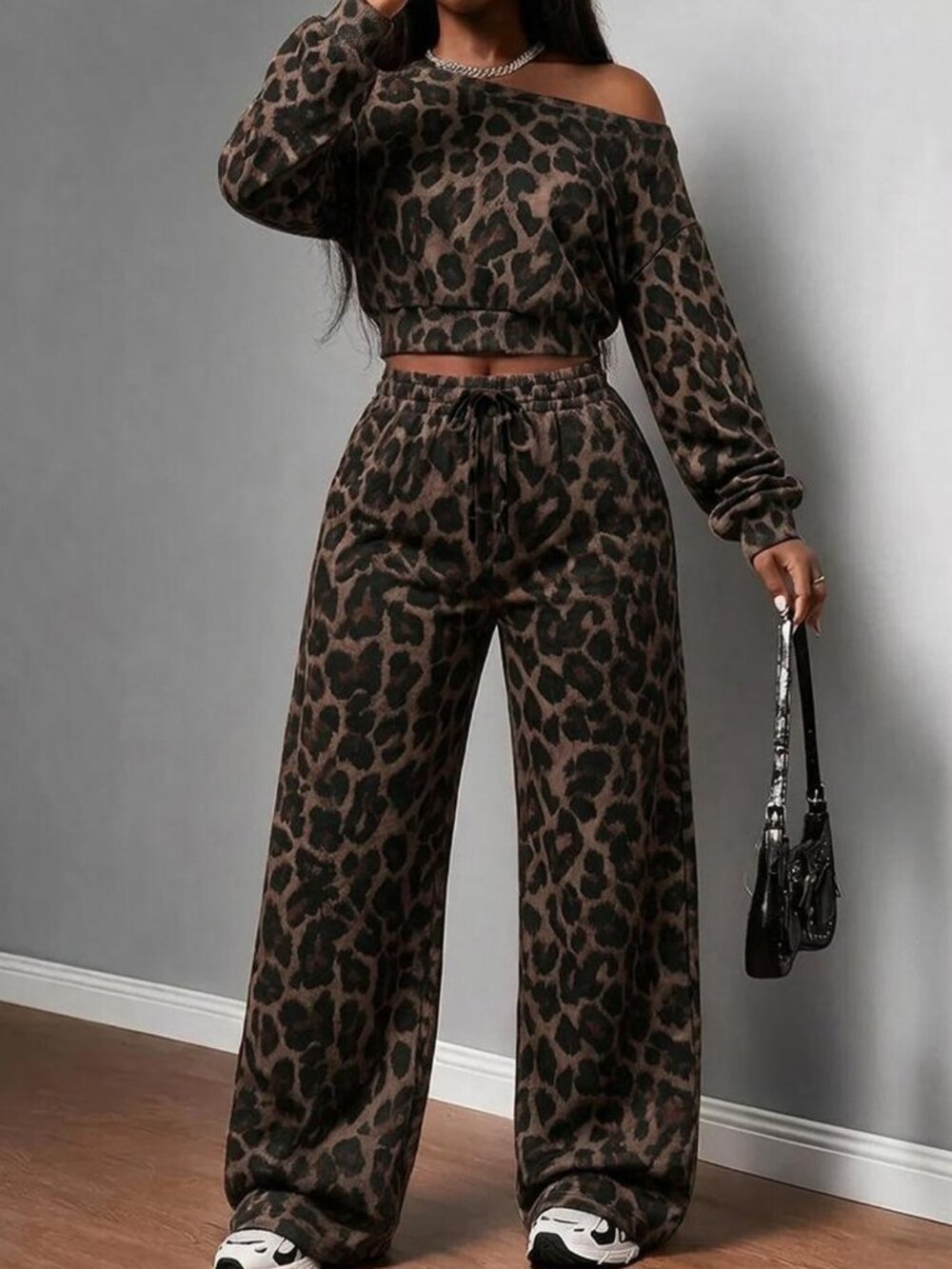 Multicolor Casual Women's Sweatshirt And Sweatpants Set - Picture 5 of 7